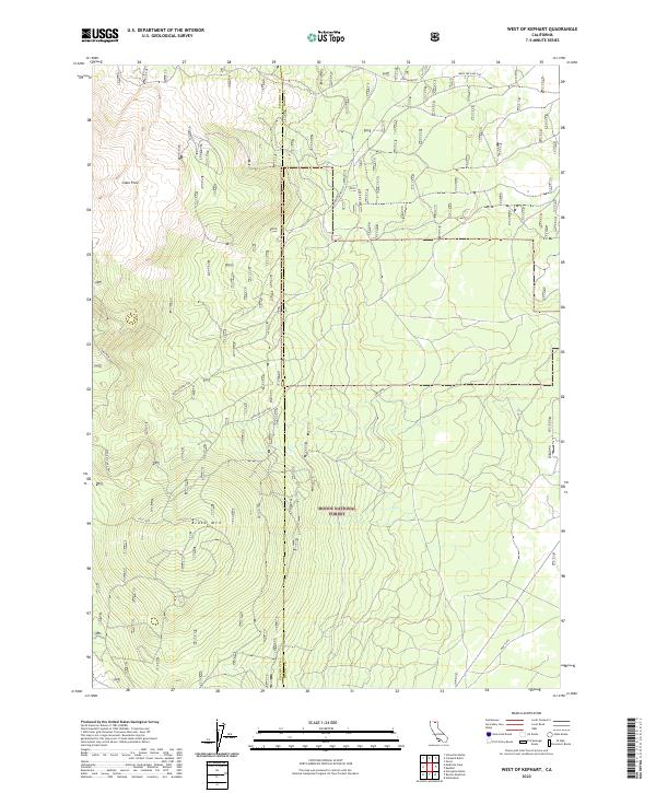 West of Kephart topographic map thumbnail