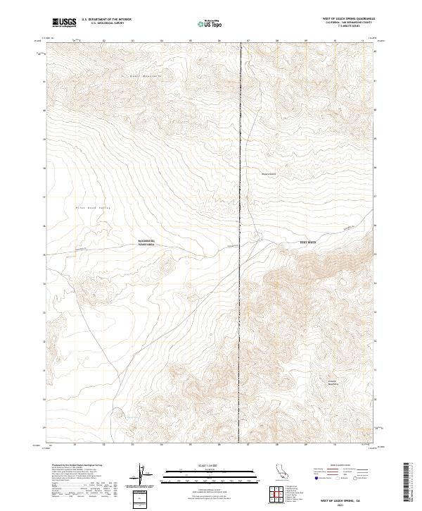 West of Leach Spring topographic map thumbnail
