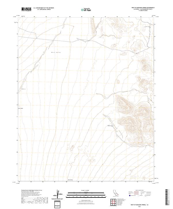 West of Mohawk Spring topographic map thumbnail