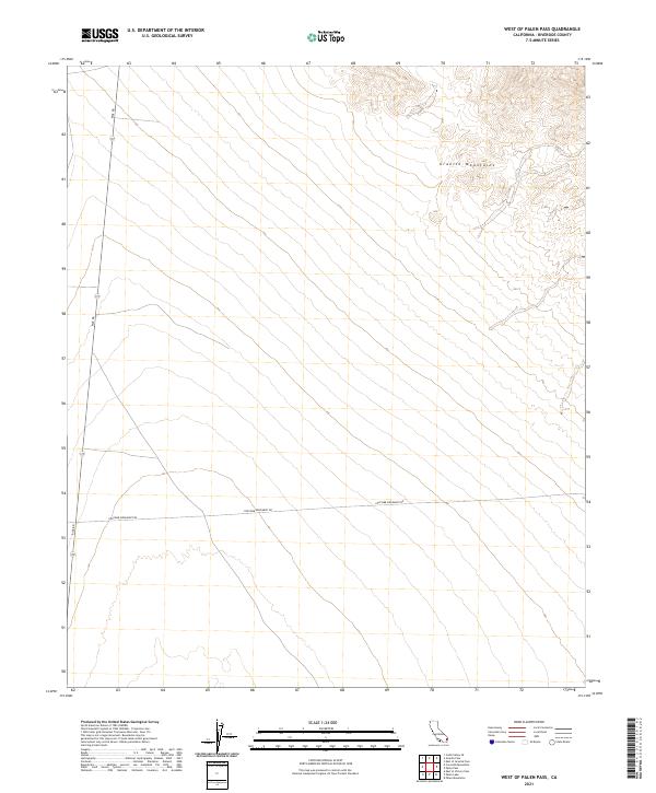 West of Palen Pass 2021 topographic map thumbnail