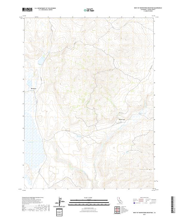 West of Snowstorm Mountain topographic map thumbnail
