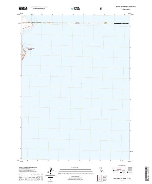 West of Willow Ranch topographic map thumbnail