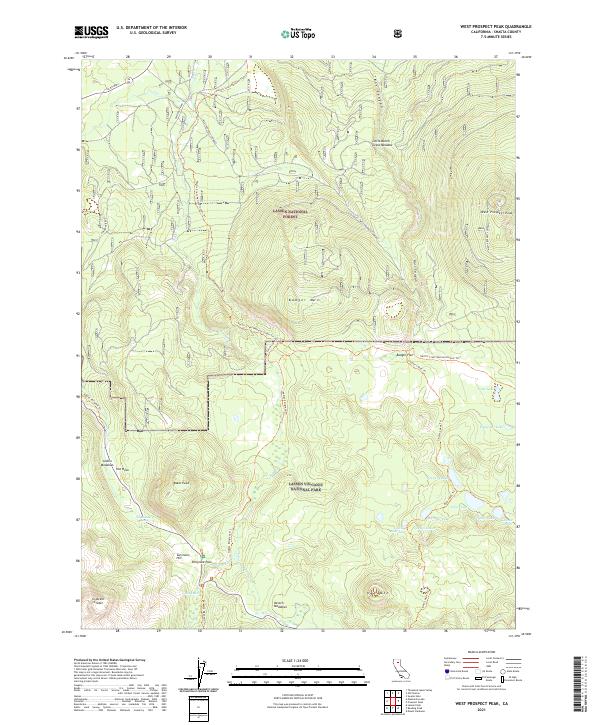 West Prospect Peak topographic map thumbnail