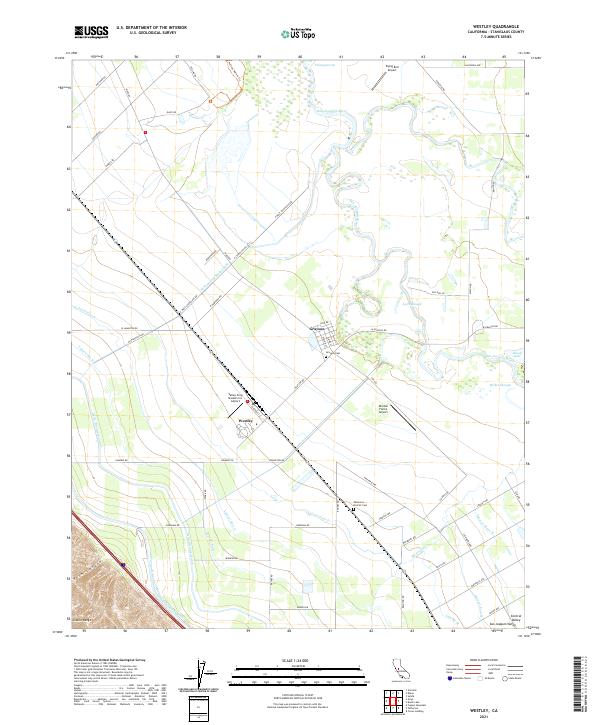 Westley 2021 topographic map thumbnail