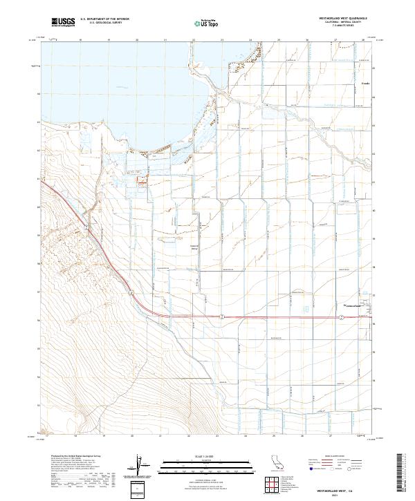 Westmorland West topographic map thumbnail