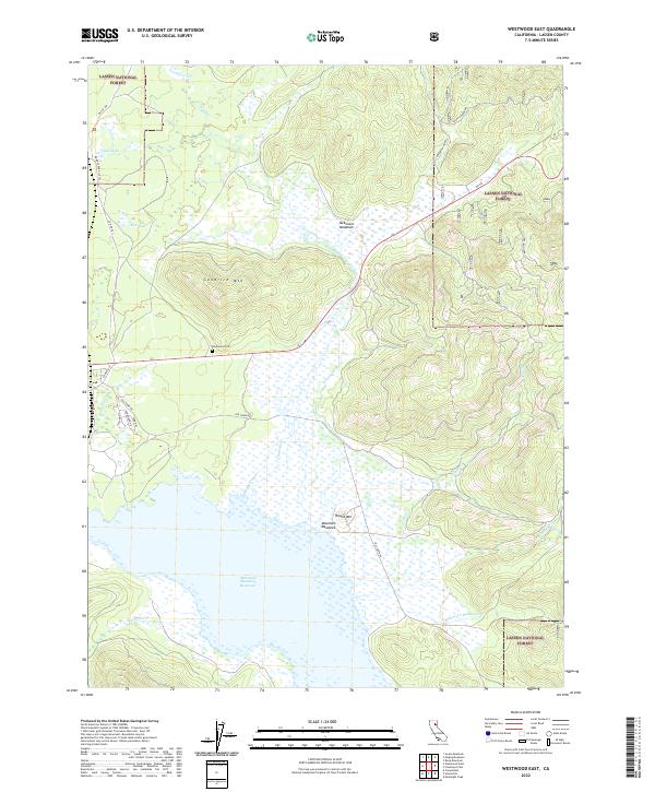 Westwood East topographic map thumbnail