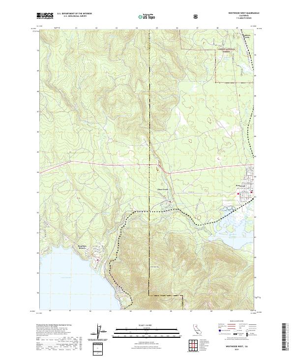 Westwood West topographic map thumbnail