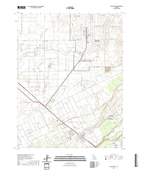Wheatland 2022 topographic map thumbnail