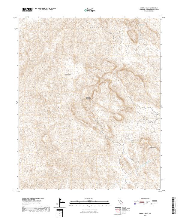 Whipple Wash topographic map thumbnail