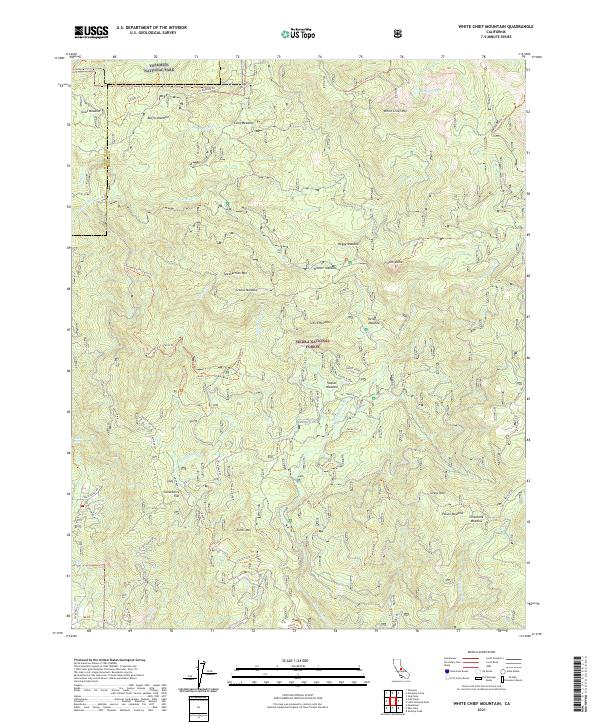White Chief Mountain 2021 topographic map thumbnail