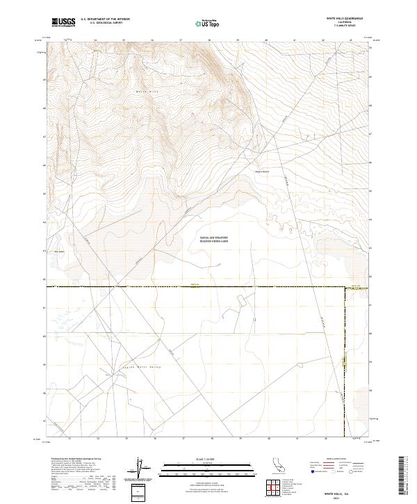 White Hills 2021 topographic map thumbnail