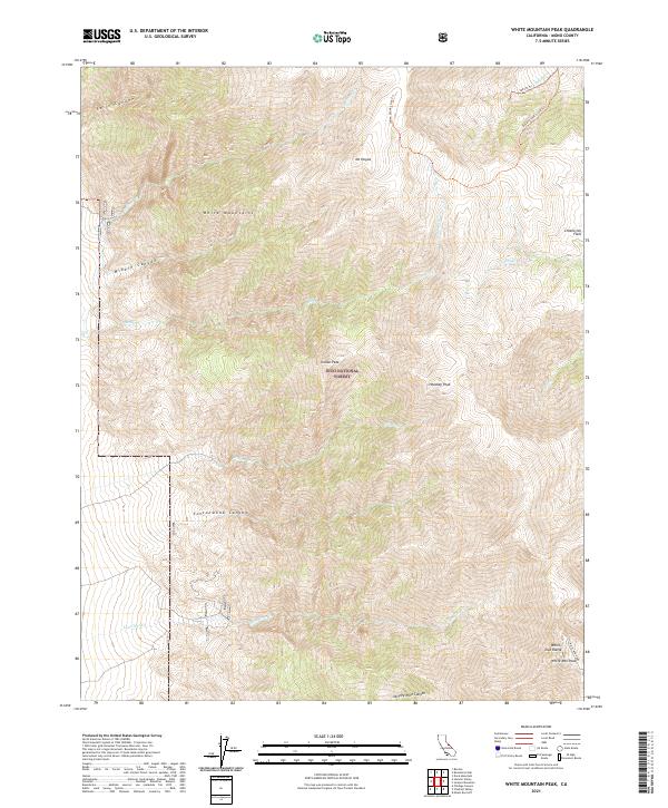 White Mountain Peak topographic map thumbnail