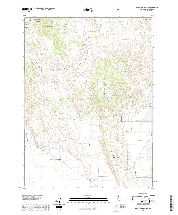 Whitinger Mountain 2021 topographic map thumbnail