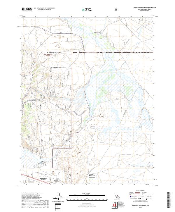 Whitmore Hot Springs topographic map thumbnail