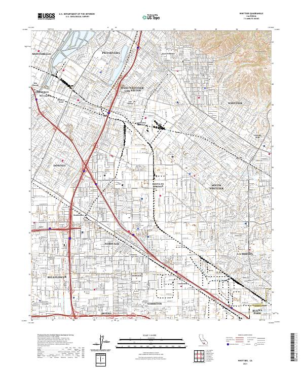 Whittier 2021 topographic map thumbnail