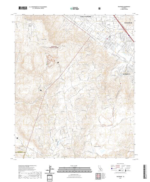 Wildomar 2021 topographic map thumbnail