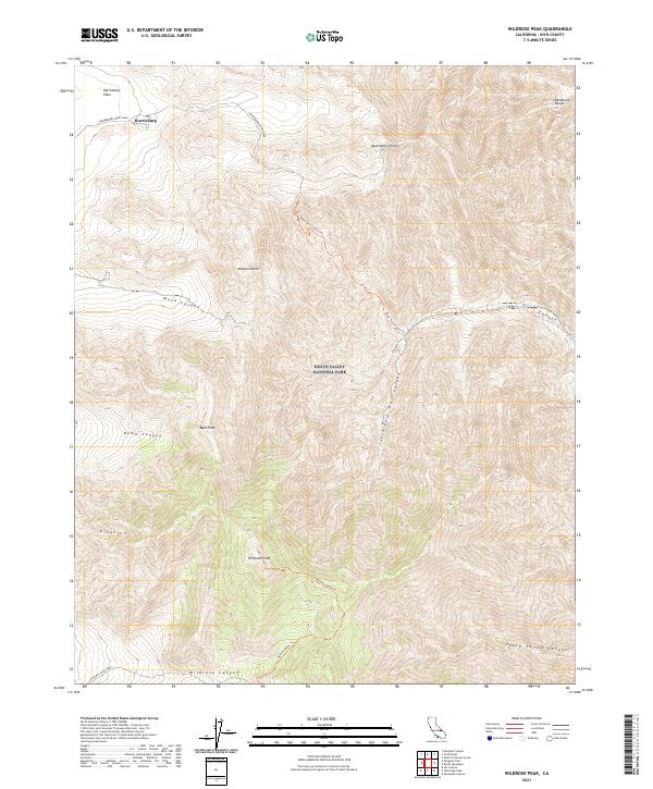 Wildrose Peak topographic map thumbnail