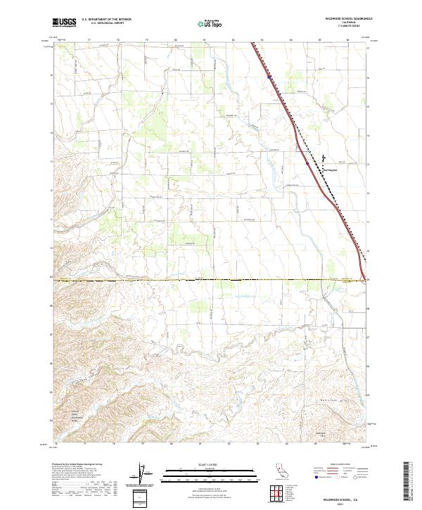 Wildwood School 2021 topographic map thumbnail