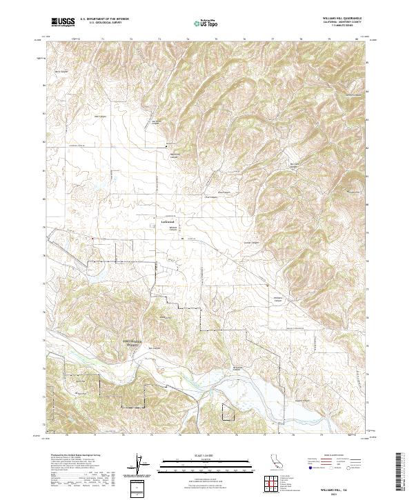 Williams Hill 2021 topographic map thumbnail