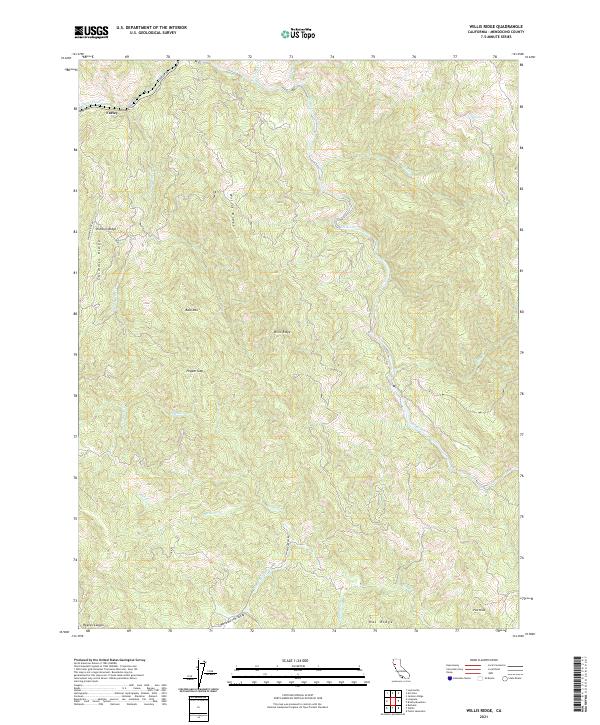 Willis Ridge 2021 topographic map thumbnail