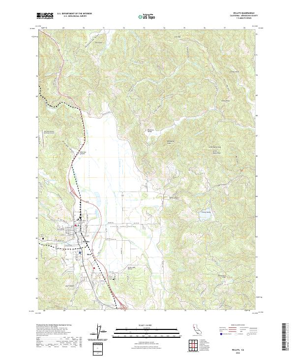 Willits 2022 topographic map thumbnail