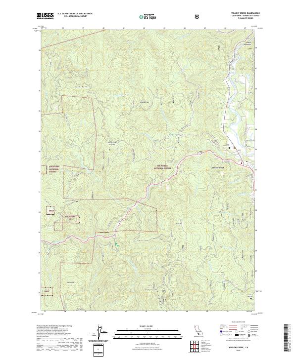 Willow Creek 2021 topographic map thumbnail
