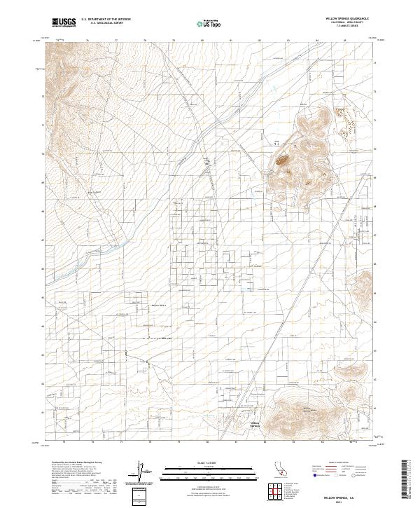 Willow Springs topographic map thumbnail