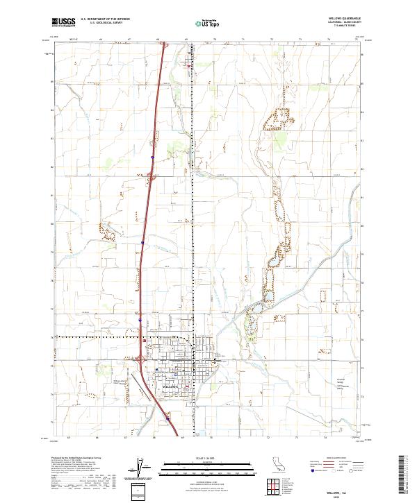 Willows 2022 topographic map thumbnail