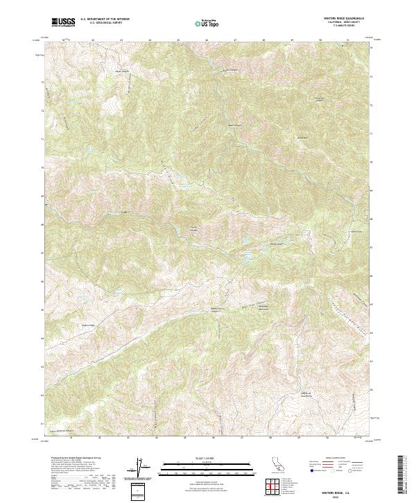 Winters Ridge 2022 topographic map thumbnail