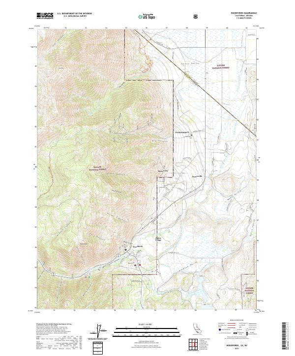 Woodfords 2021 topographic map thumbnail
