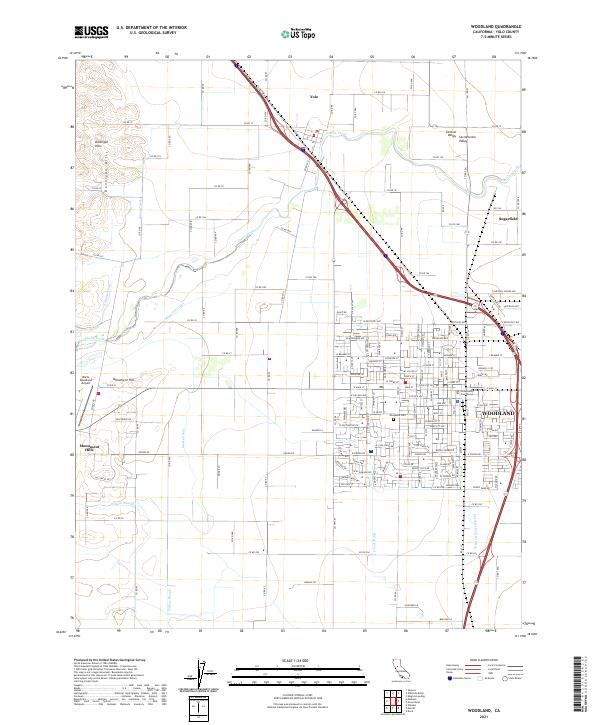 Woodland 2021 topographic map thumbnail