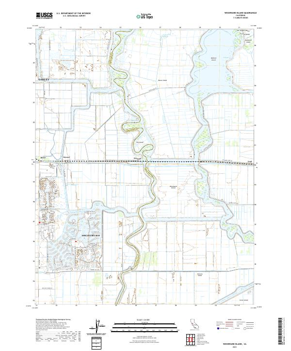 Woodward Island topographic map thumbnail