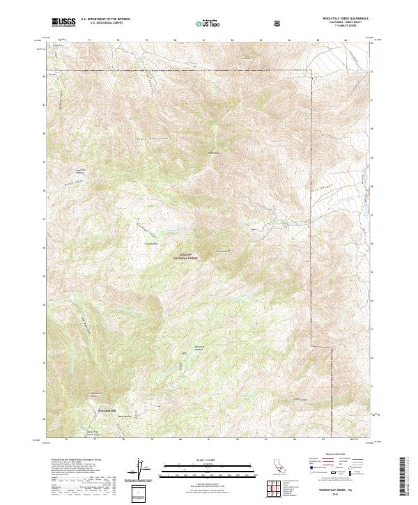 Woolstalf Creek topographic map thumbnail