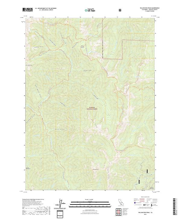 Yellow Dog Peak topographic map thumbnail