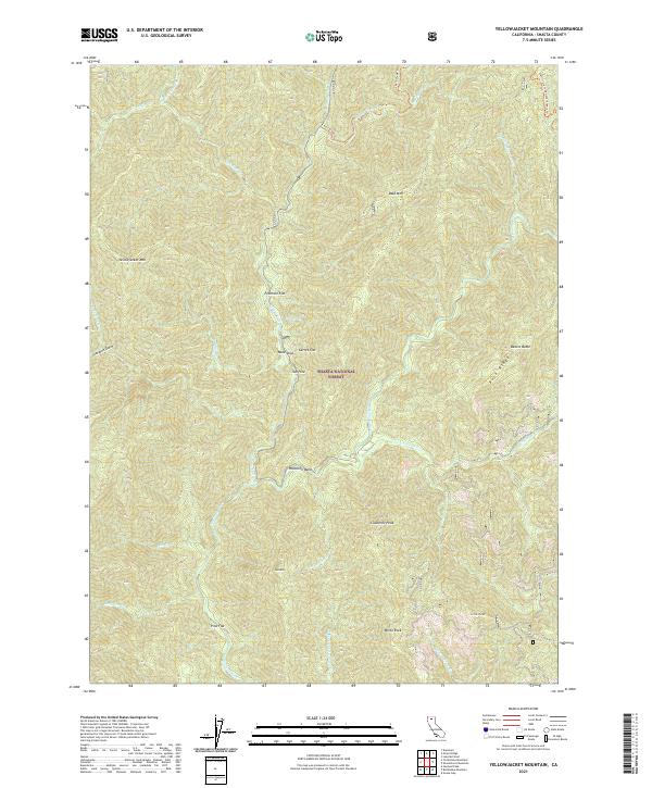 Yellowjacket Mountain 2021 topographic map thumbnail