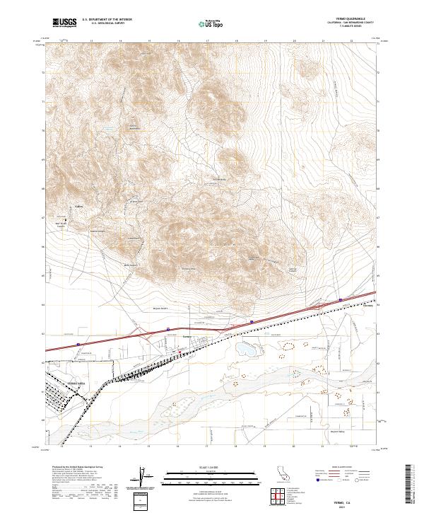 Yermo 2021 topographic map thumbnail