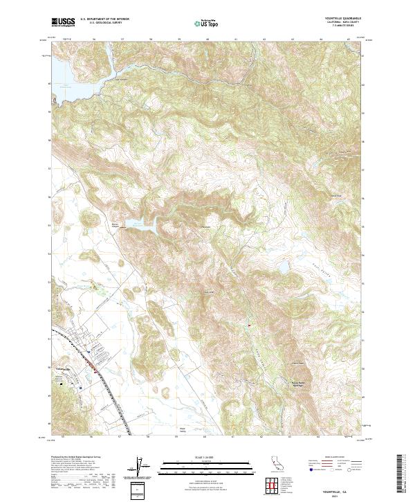 Yountville topographic map thumbnail