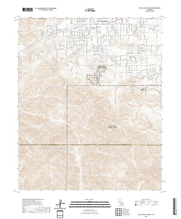Yucca Valley South topographic map thumbnail