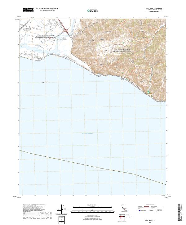 Point Mugu topographic map thumbnail