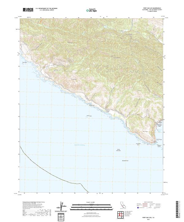 Port San Luis topographic map thumbnail