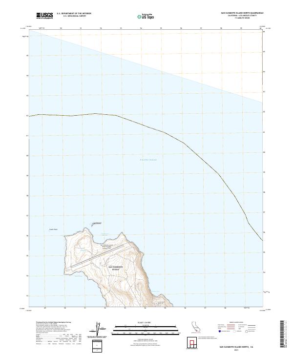 San Clemente Island North topographic map thumbnail