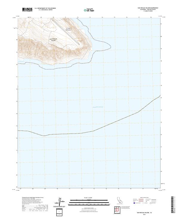 San Nicolas Island topographic map thumbnail
