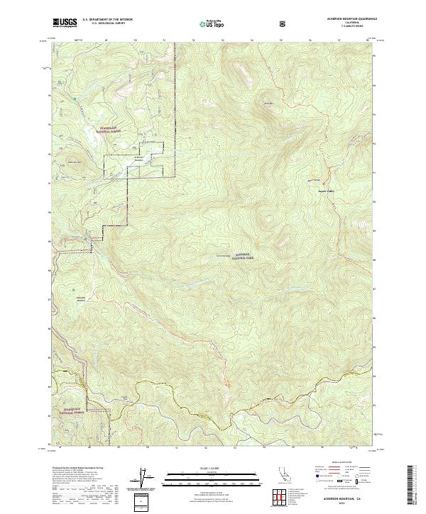 Ackerson Mountain topographic map thumbnail