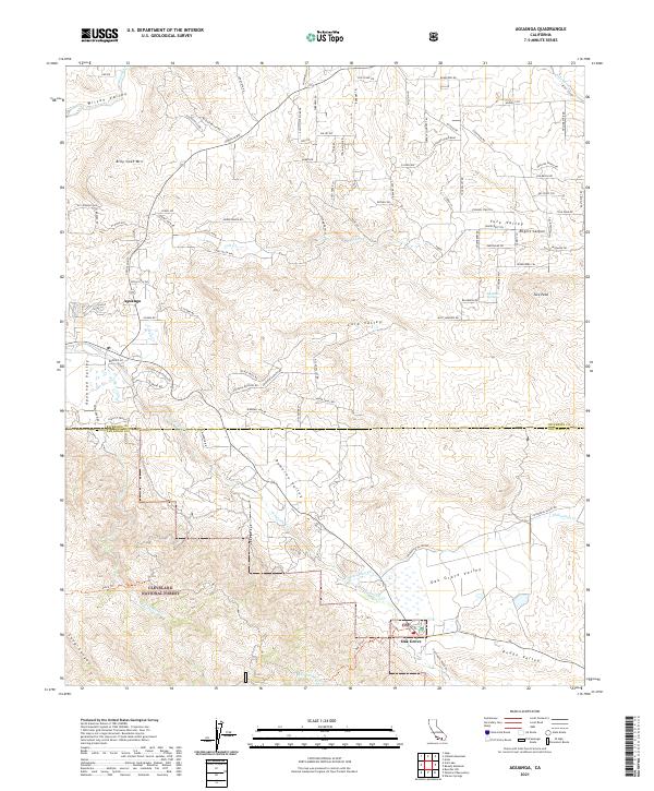 Aguanga topographic map thumbnail