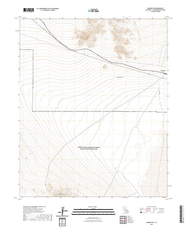 Bagdad SW topographic map thumbnail