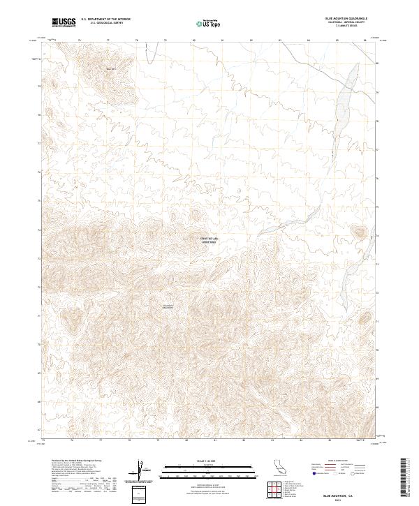Blue Mountain topographic map thumbnail