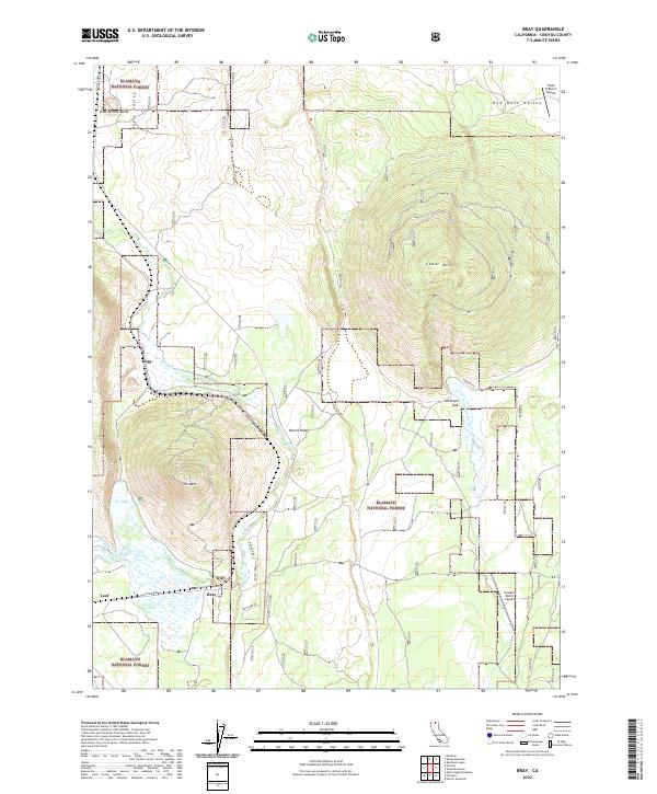 Bray topographic map thumbnail