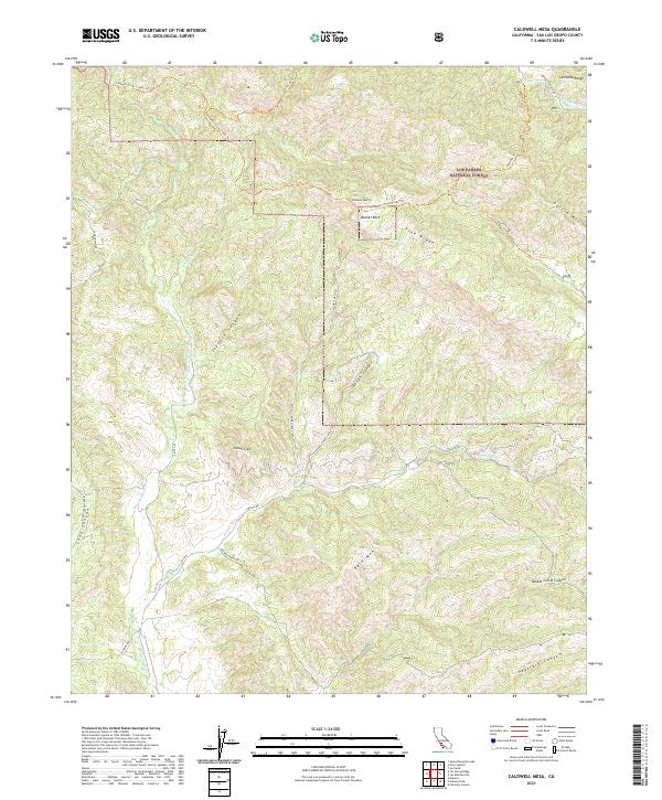 Caldwell Mesa topographic map thumbnail