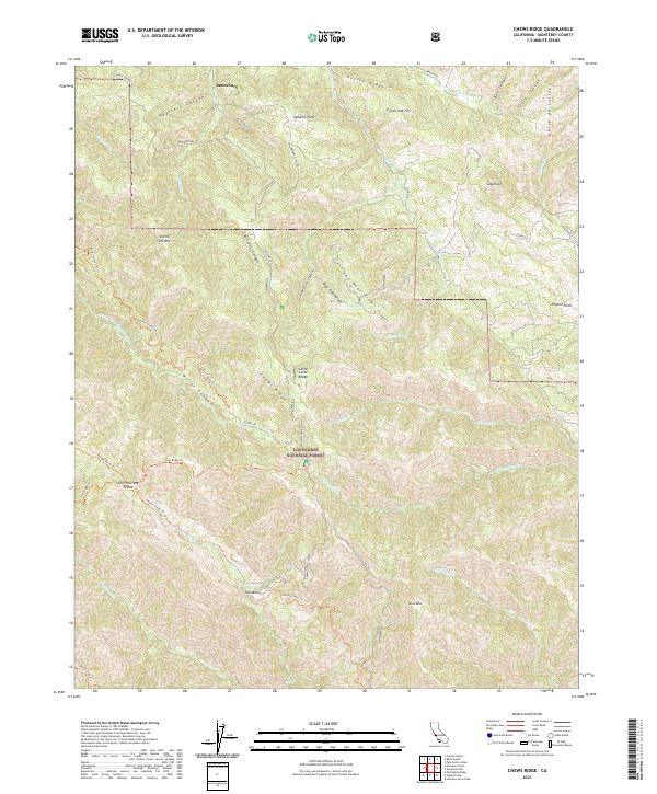 Chews Ridge 2021 topographic map thumbnail