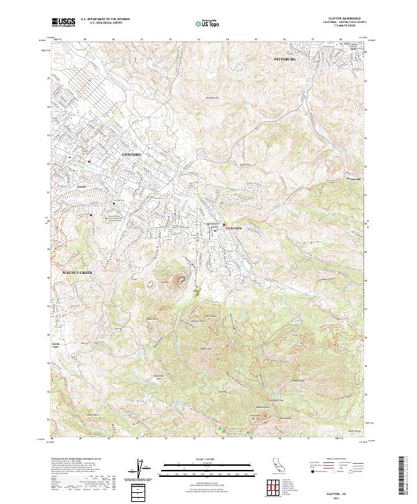 Clayton topographic map thumbnail